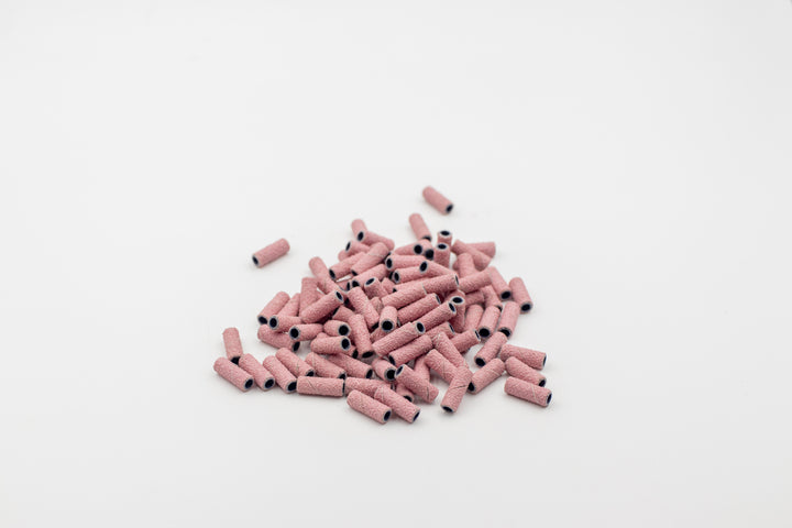 Small Pink Sanding Bands; size 3x12.7 mm— 100 pieces