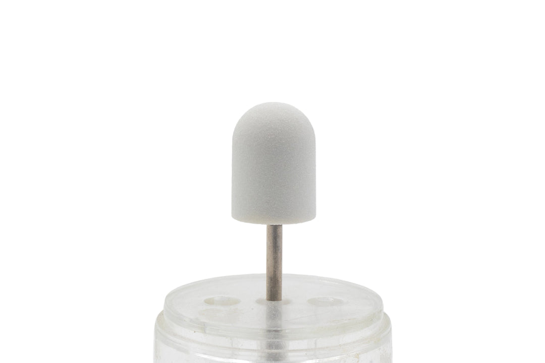 White Plastic Base Sanding Caps, size 10×15 mm — 60 pieces