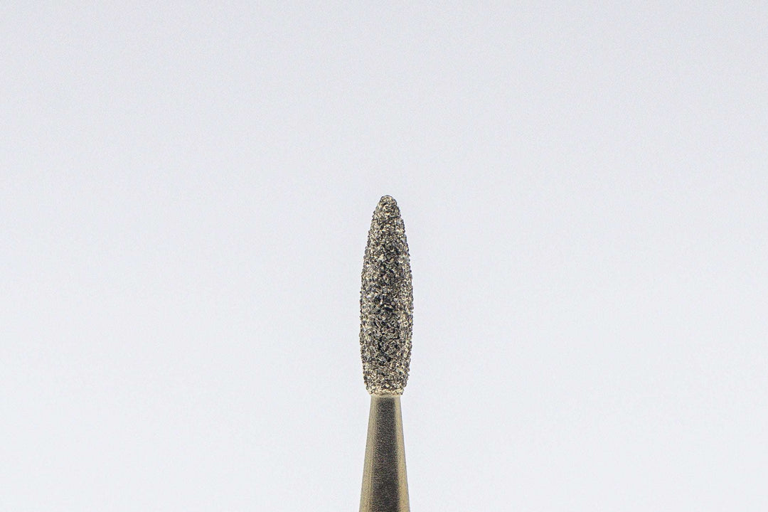 Coated Diamond Nail Drill Bits DCZ-123, shape flame, head size 1.8x8mm