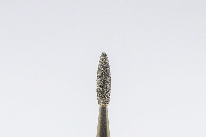 Coated Diamond Nail Drill Bits DCZ-123, shape flame, head size 1.8x8mm