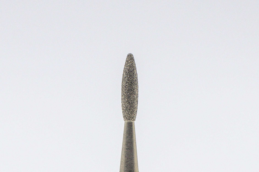 Coated Diamond Nail Drill Bits DCZ-123, shape flame, head size 1.8x8mm