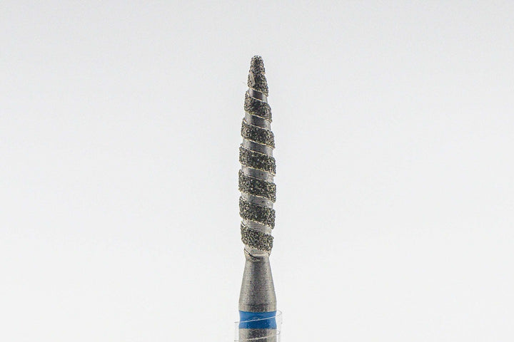 Diamond Nail Drill Bits Tornado D-140T, shape pointed flame, head size 2.3x12 mm