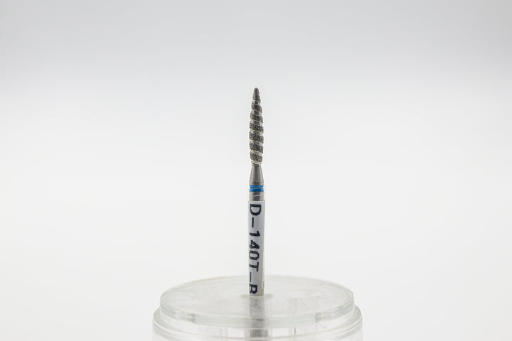 Forets à ongles diamantés Tornado D-140T, forme flamme pointue, taille de la tête 2,3x12 mm