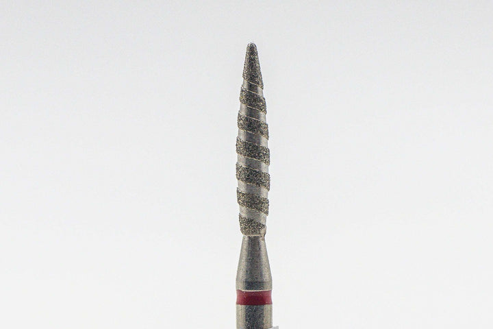 Diamond Nail Drill Bits Tornado D-140T, shape pointed flame, head size 2.3x12 mm