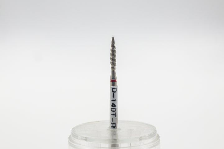Forets à ongles diamantés Tornado D-140T, forme flamme pointue, taille de la tête 2,3x12 mm