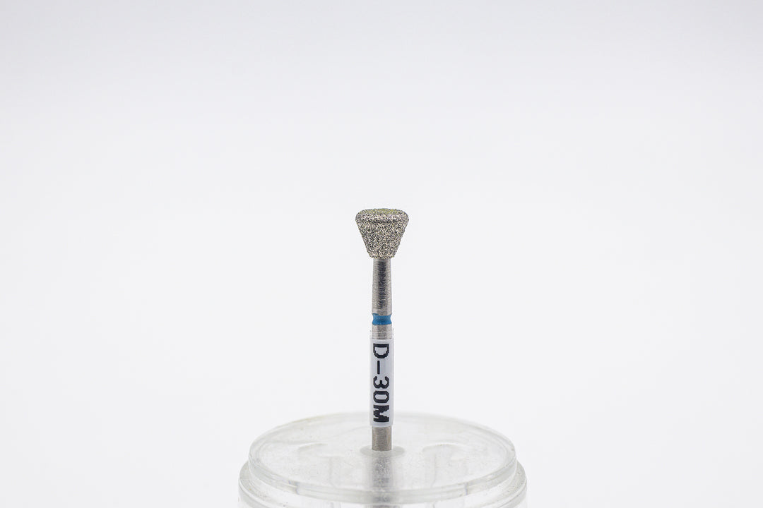 Foret à ongles diamant D-30, forme cône inversé, taille de tête 5x6 mm