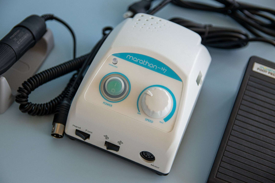 Saeyang Marathon N7 with SH37LN Handpiece and Speed Pedal Powerful Nail Drill 40K RPM Original