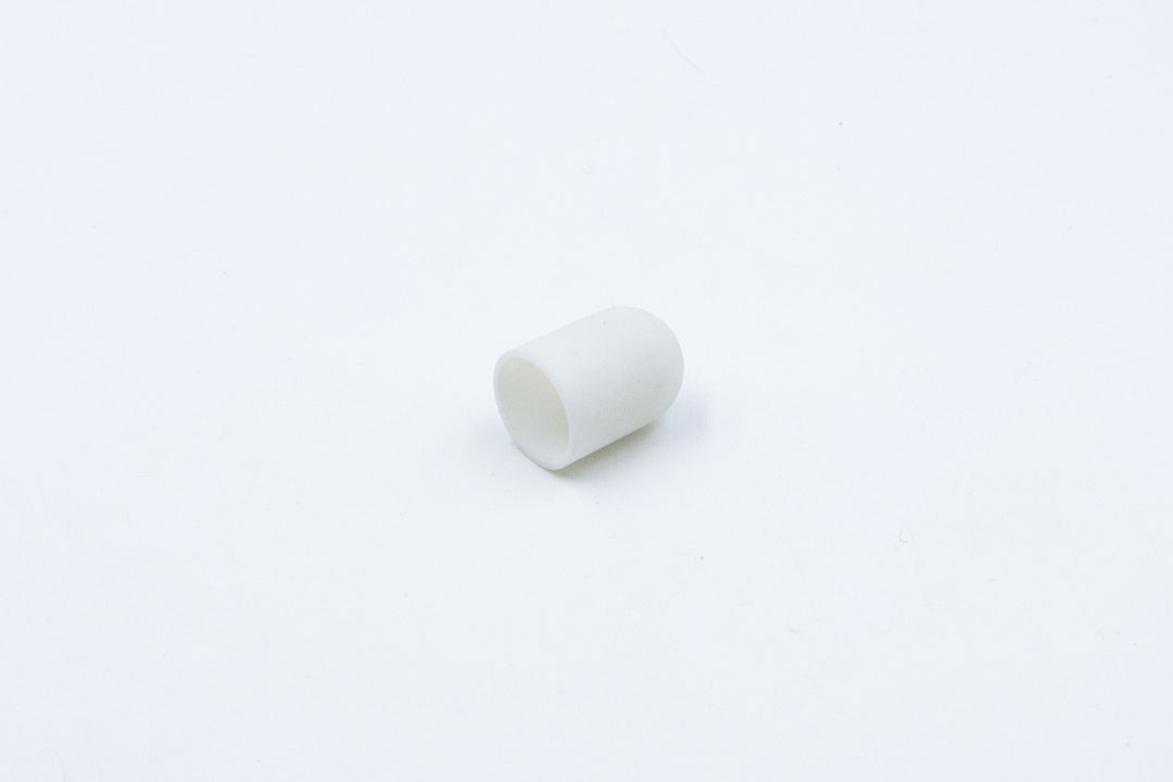 White Plastic Sanding Caps with Base + Mandrel, 10×15 mm — 10 pcs