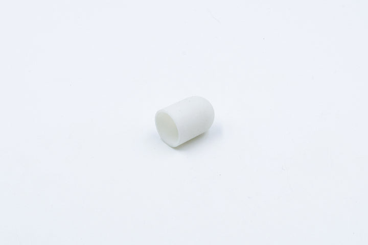 White Plastic Sanding Caps with Base + Mandrel, 10×15 mm — 10 pcs