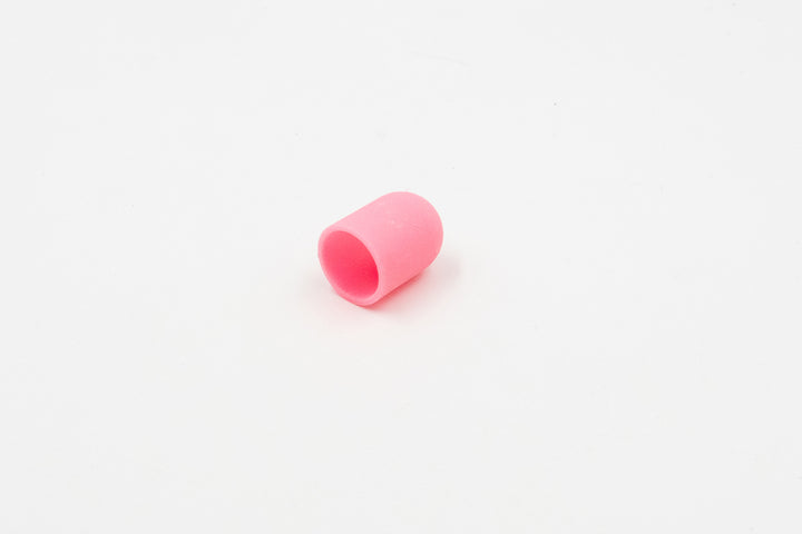 Pink Plastic Sanding Caps with Base + Mandrel, 10×15 mm — 10 pcs