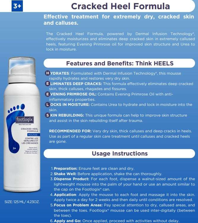 Footlogix #3+ Cracked Heel Formula (contact us for professional pricing)