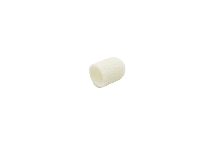 White Plastic Base Sanding Caps, size 10×15 mm — 15 pieces