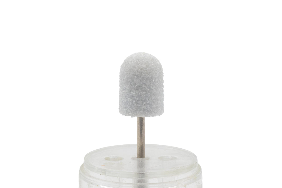 White Plastic Base Sanding Caps, size 10×15 mm — 60 pieces