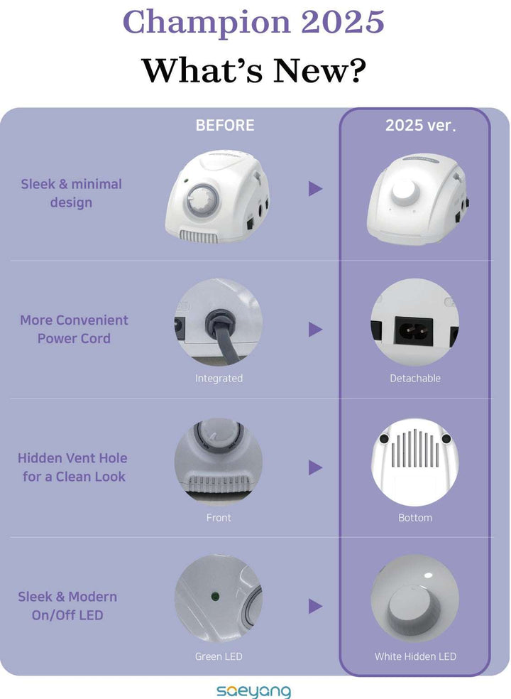NEW Saeyang Marathon 3 Champion with SH30N or H37L1 or H38L handpiece, up to 35K RPM Original 2025 model