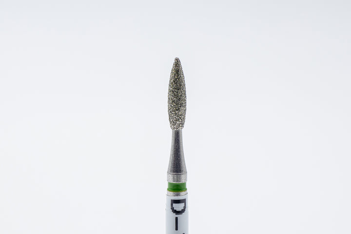 Diamond drill bit D-118/3, shape pointed  flame, size 2.0x9 mm