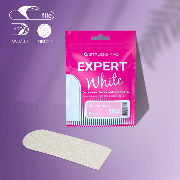 Staleks Expert White Disposable Foot File Refills EXPERT 10 – 99 × 34 mm, 30 refills per pack