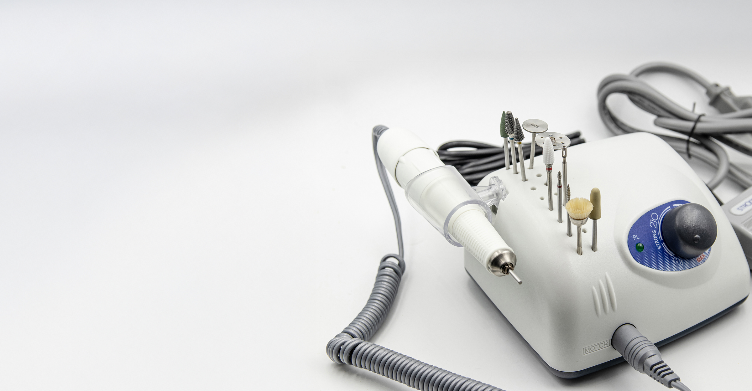 Saeshin Strong B135 Nail Drill with 105L or H300 or H350 handpiece up to 40K RPM Original | E-file | Micromotor | Manicure Drill