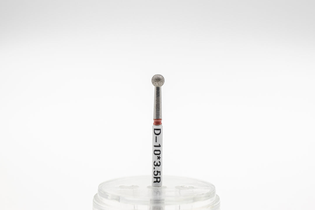 Puntas de fresa para uñas de diamante D-10*3.1, forma Bola, tamaño de cabeza 3.1x3.0 mm