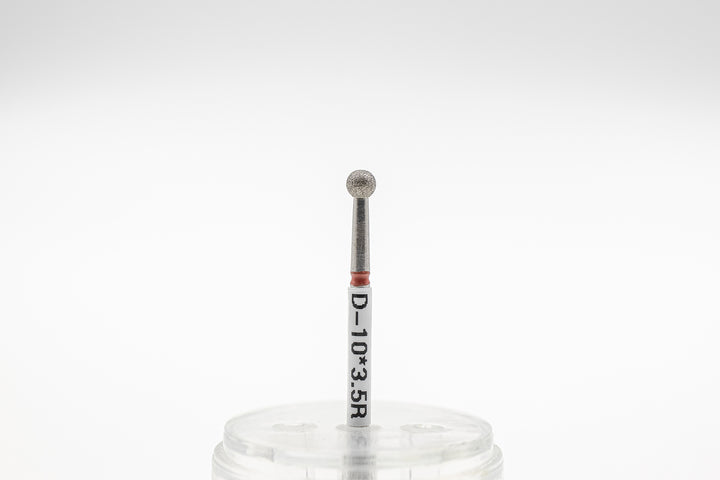 Puntas de fresa para uñas de diamante D-10*3.1, forma Bola, tamaño de cabeza 3.1x3.0 mm