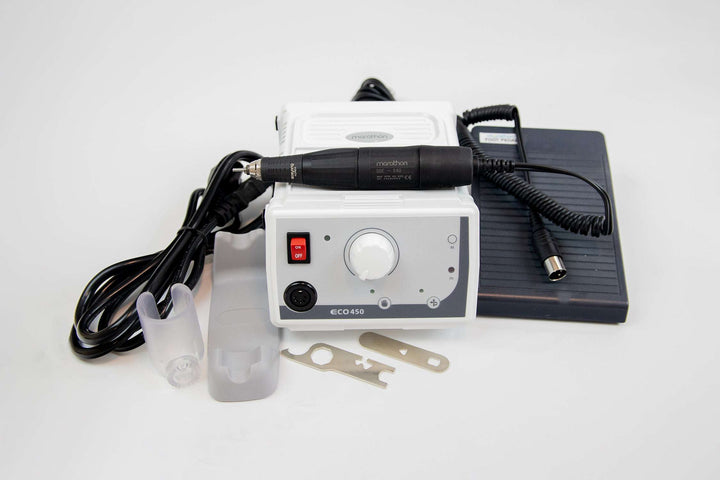 Saeyang ECO450 Powerful nail drill with S40 Handpiece and Speed Pedal