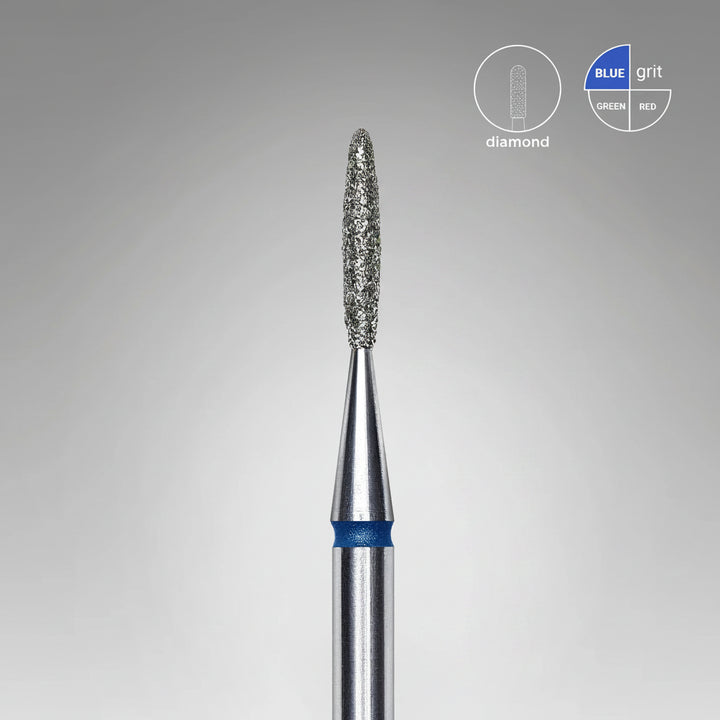 Staleks Rounded Flame Diamond Nail Drill Bit – 1.4 × 8 mm