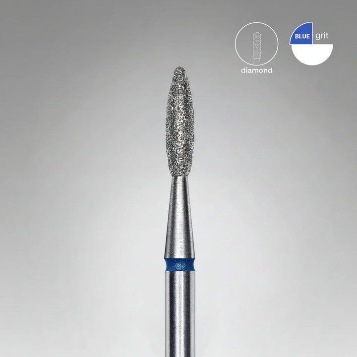 Staleks Rounded Flame Diamond Nail Drill Bit – 2.1 × 8 mm