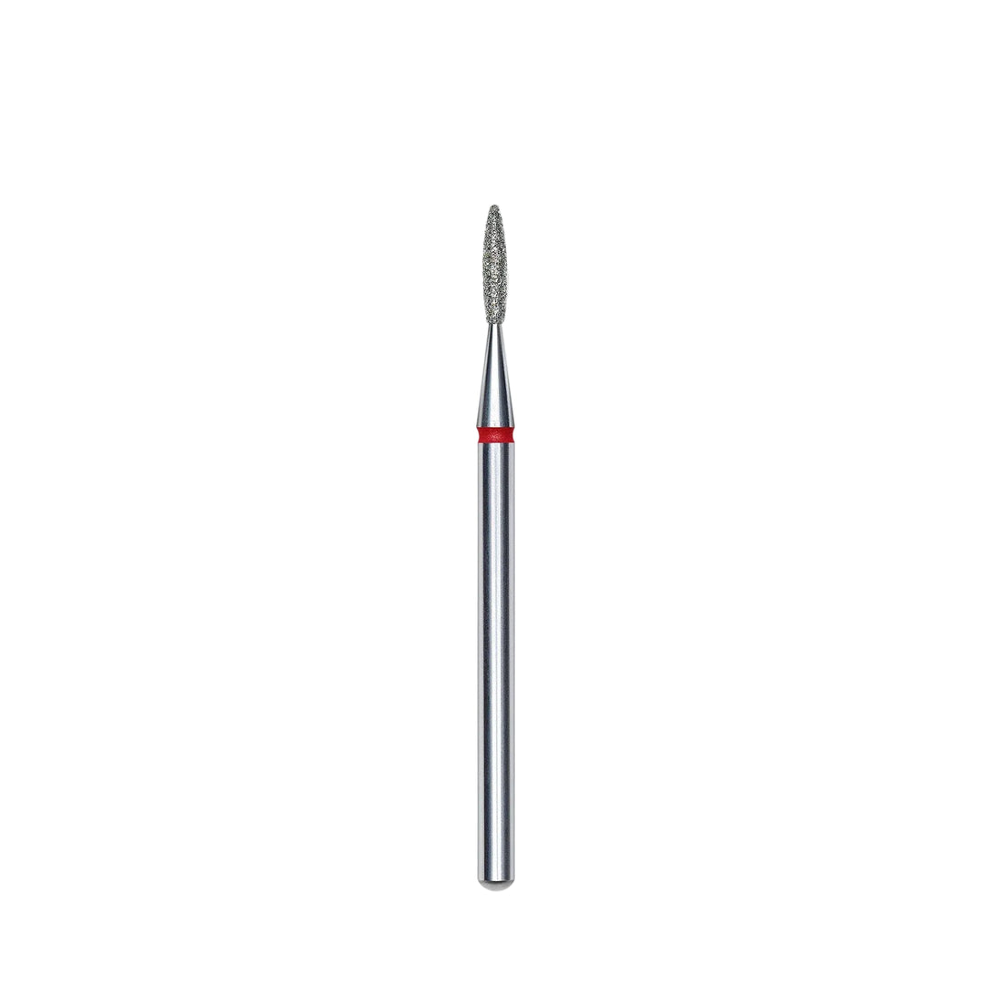 Staleks Rounded Flame Diamond Nail Drill Bit – 1.6 × 8 mm