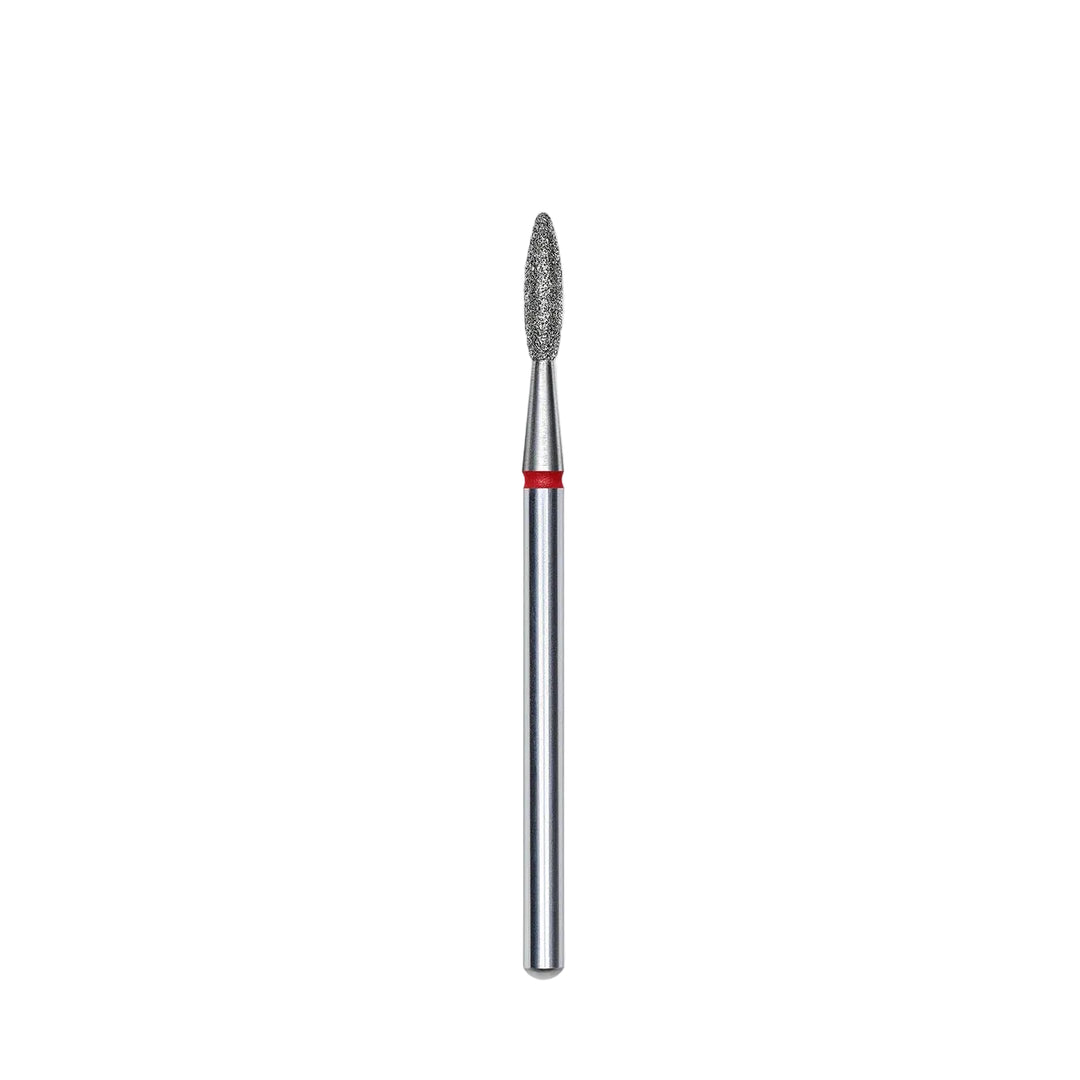 Staleks Rounded Flame Diamond Nail Drill Bit – 2.1 × 8 mm