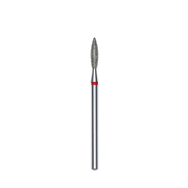 Staleks Rounded Flame Diamond Nail Drill Bit – 2.3 × 10 mm