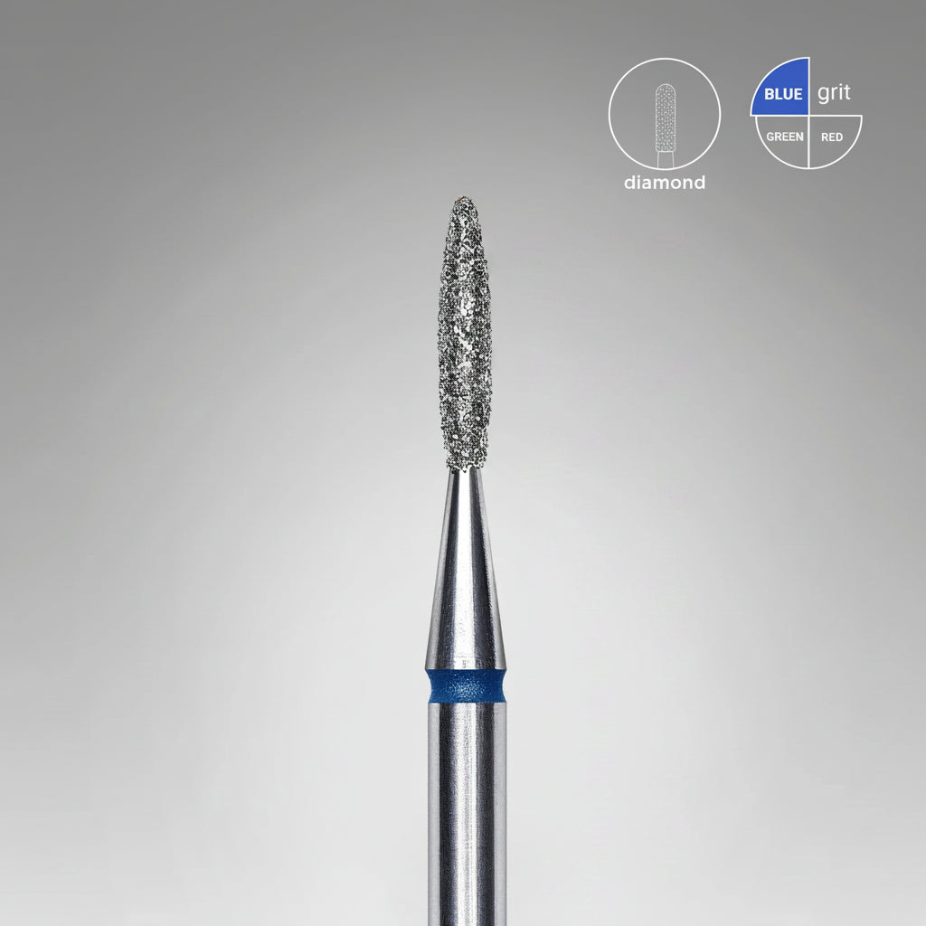 Staleks - Diamond Nail Drill Bits Pointed Flame, head size  1.6-8 mm