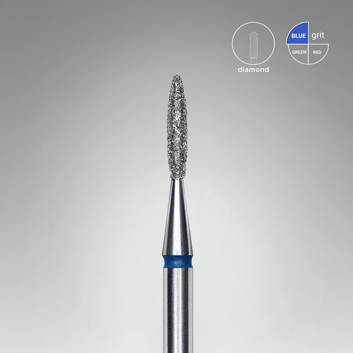 Staleks - Diamond Nail Drill Bits Pointed Flame, head size  1.6-8 mm