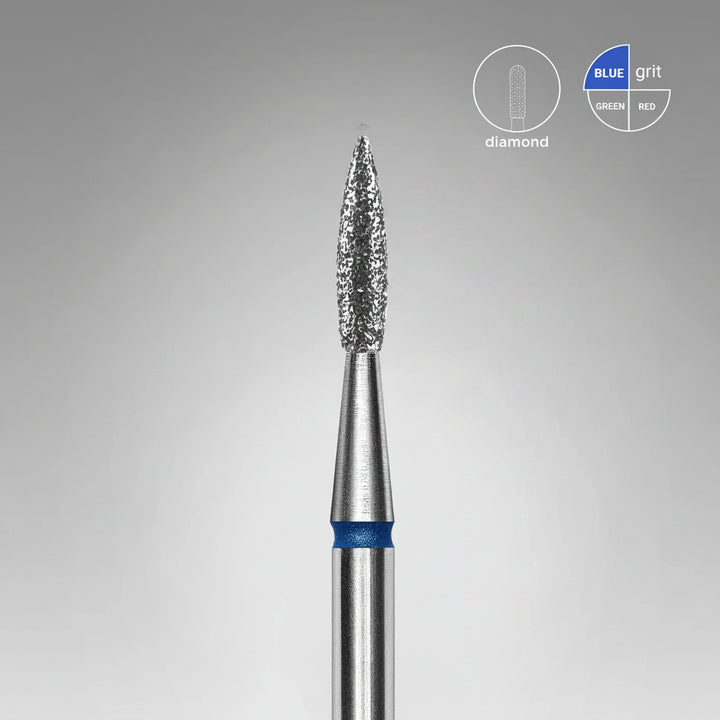Staleks - Diamond Nail Drill Bits Pointed Flame, head size  1.8-8 mm