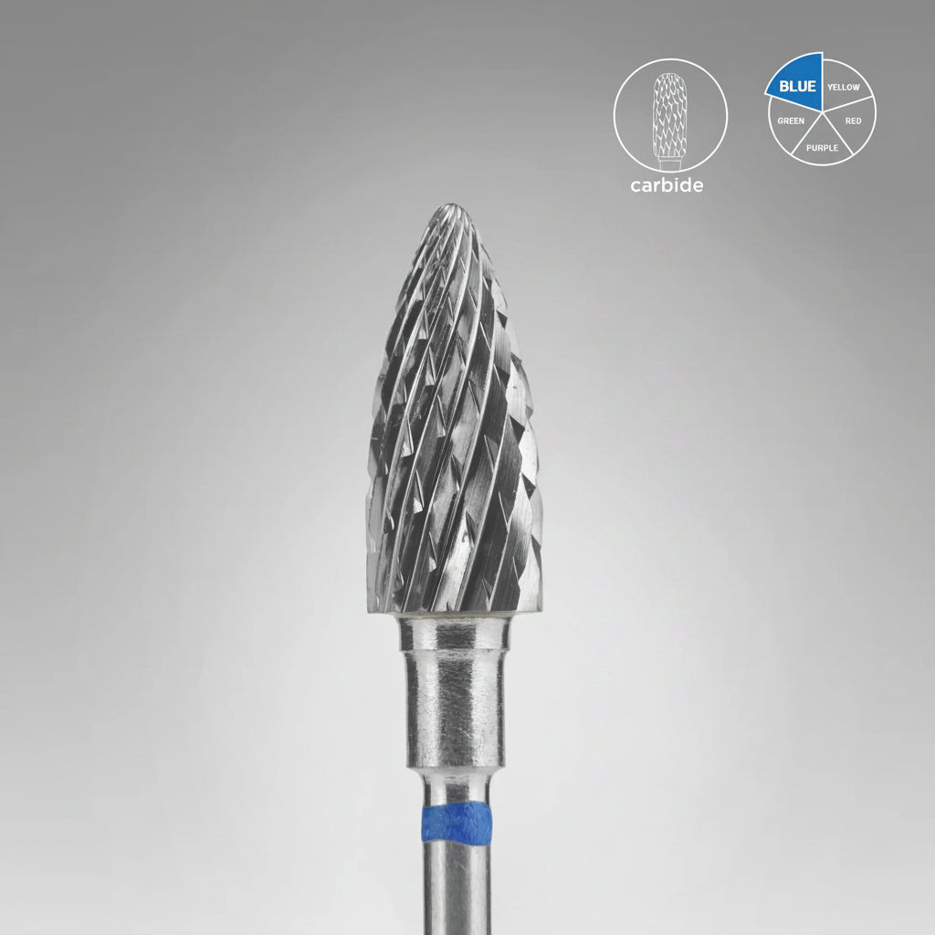 STALEKS Tungsten Carbide Nail Drill Bit, Shape Pine Cone, head diameter 6 x 14 mm