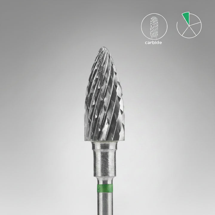 STALEKS Tungsten Carbide Nail Drill Bit, Shape Pine Cone, head diameter 6 x 14 mm