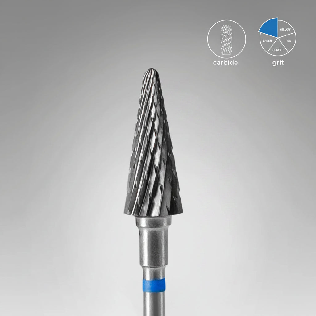 STALEKS Tungsten Carbide Nail Drill Bit Cone  Shape, head diameter 6 x14 mm