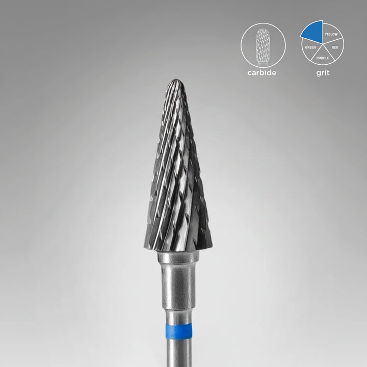 STALEKS Tungsten Carbide Nail Drill Bit Cone  Shape, head diameter 6 x14 mm