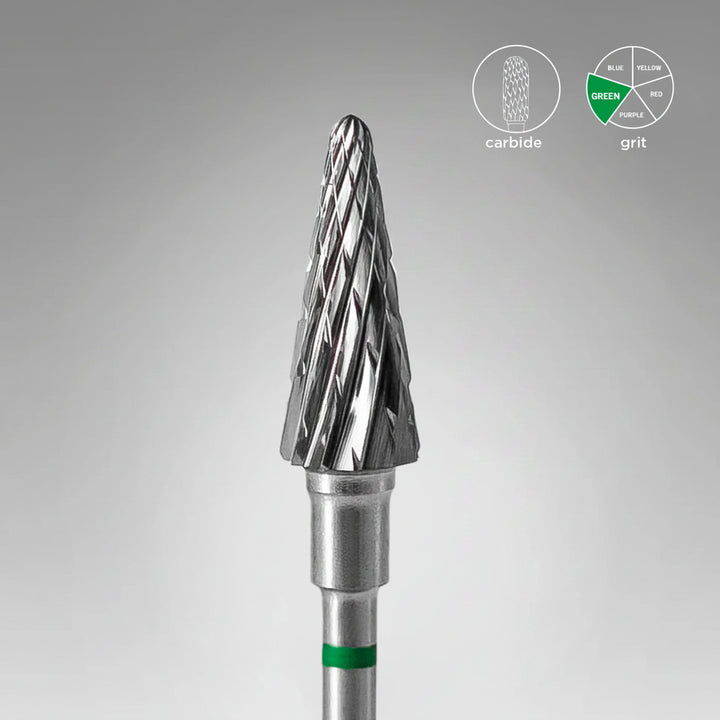 STALEKS Tungsten Carbide Nail Drill Bit Cone  Shape, head diameter 6 x14 mm