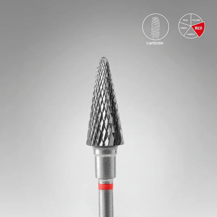 STALEKS Tungsten Carbide Nail Drill Bit Cone  Shape, head diameter 6 x14 mm