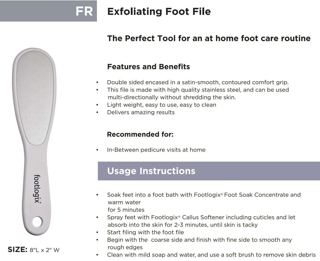 Footlogix At home foot care combo - callus softener (100 ml ) and exfoliating foot file (contact us for professional pricing)