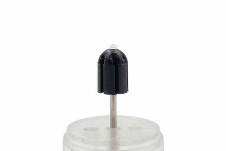 Pink Fabric Base Sanding Caps with Mandrel, Size 10×15 mm — 10 Pieces