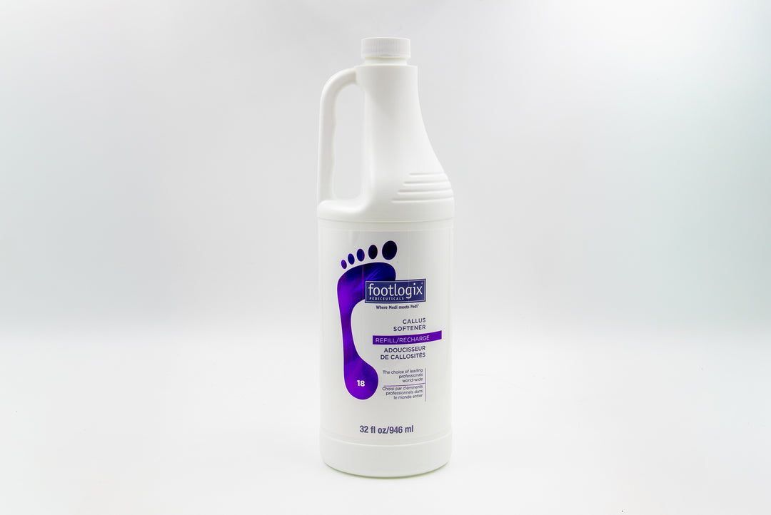 Footlogix #18 Callus softener concentrate - professional sizes in 180 ml and 946 ml