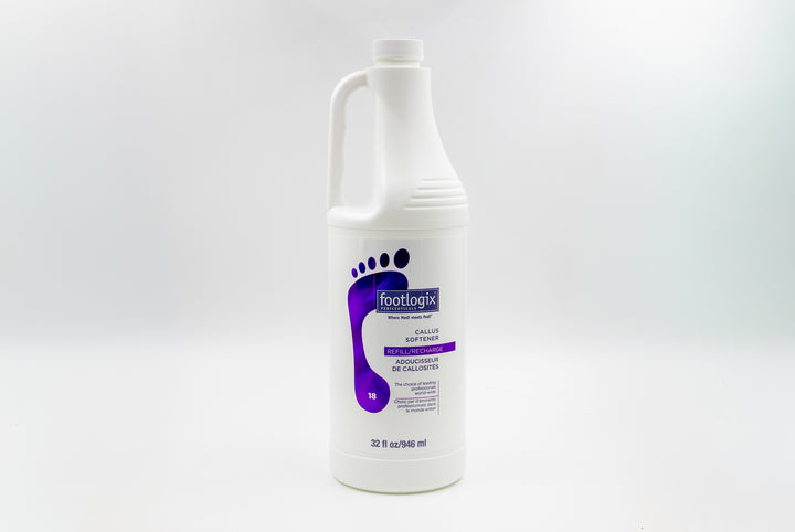 Footlogix #18 Callus softener concentrate - professional sizes in 180 ml and 946 ml