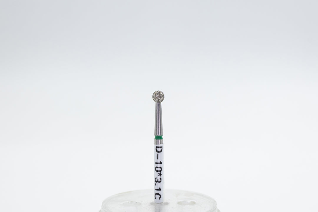 Puntas de fresa para uñas de diamante D-10*3.1, forma Bola, tamaño de cabeza 3.1x3.0 mm