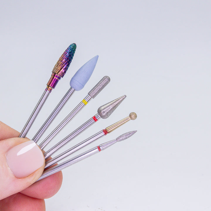 Kit de fresas para uñas sensibles | fresas para manicura con e-file