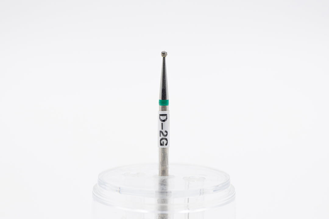 Diamond Nail Drill Bits D-2, shape Ball, head size 1.4x1.2 mm