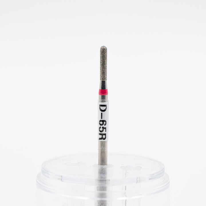 Broca de diamante para uñas D-65, forma cilindro redondeado; tamaño de cabeza 1.6x10.0 mm