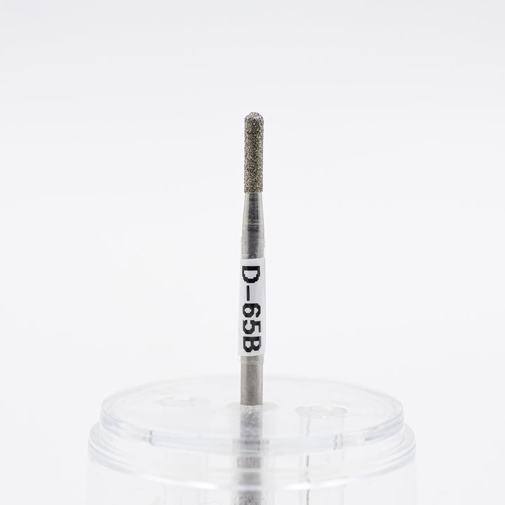 Broca de diamante para uñas D-65, forma cilindro redondeado; tamaño de cabeza 1.6x10.0 mm