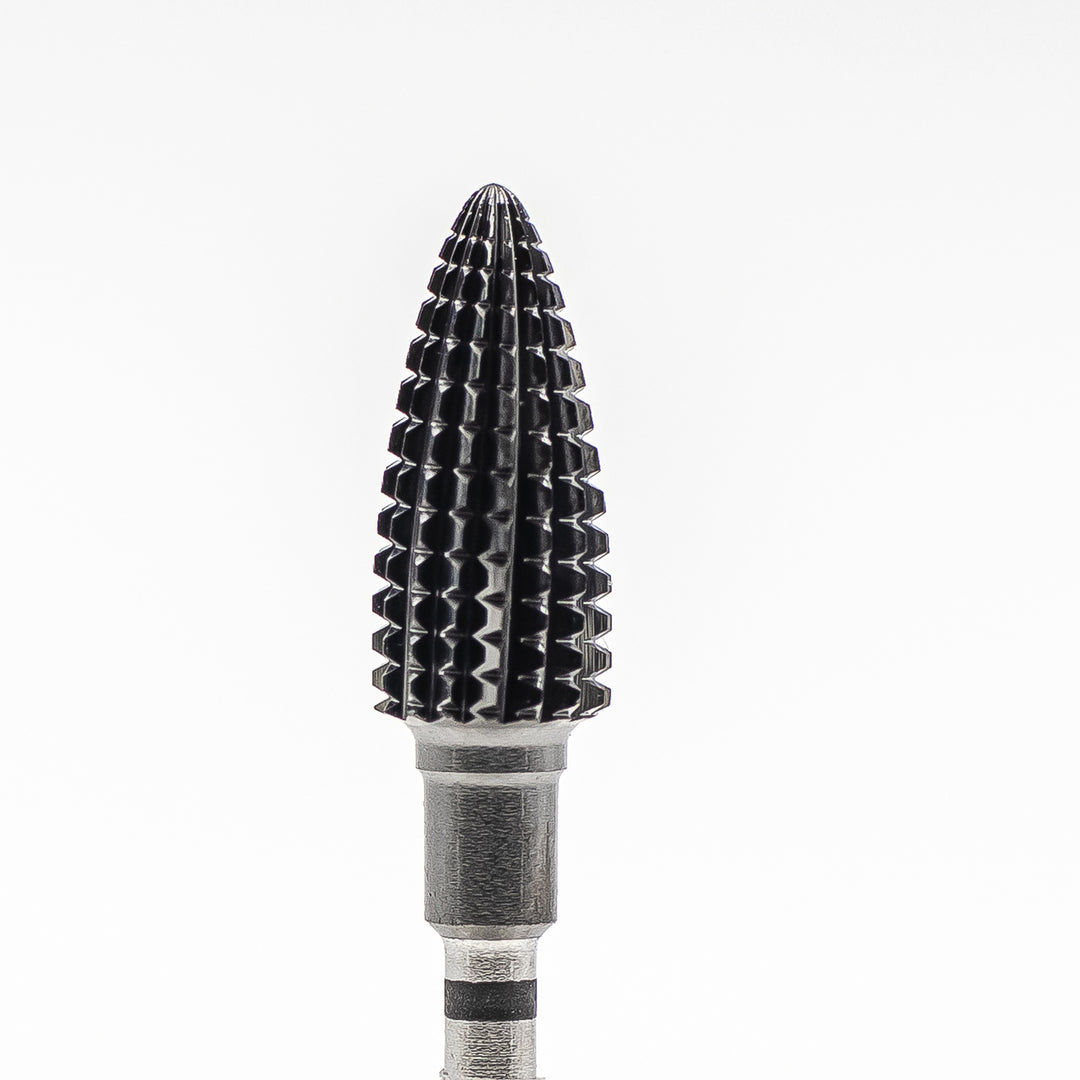 Broca de Carburo de Tungsteno Recubierta para Uñas CD12-5-5 gruesa; tamaño de cabeza 6x14mm