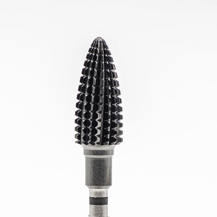 Broca de Carburo de Tungsteno Recubierta para Uñas CD12-5-5 gruesa; tamaño de cabeza 6x14mm