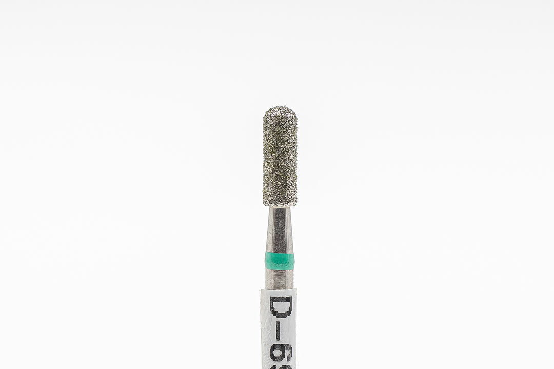Forets à ongles diamantés D-69/1, forme cylindrique arrondie, taille de tête 2,7x8 mm